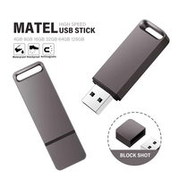 Clé USB 3.0 en métal pivotante 8 Go-128 Go avec logo personnalisé, vitesse de lecture 15-20 Mo/s, vitesse d'écriture 6-10 Mo/s, garantie 3 ans