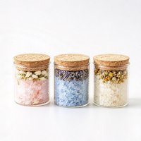 Sels de bain Brineblum pour hôtels avec pétales de jasmin séchés et huile essentielle naturelle, bain de corps relaxant de qualité supérieure pour spa