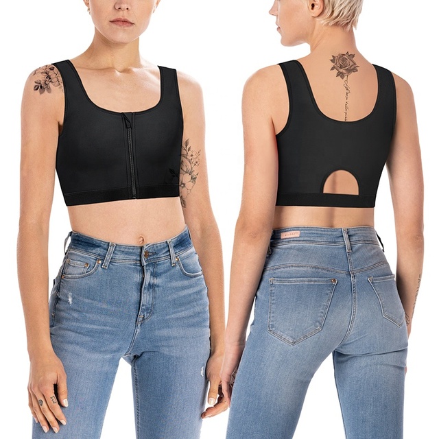 Front Zipper High Compression Binder Para Mujer Binder Tomboy Trans Bra Tomboy Ftm Chest Binder for Transgender