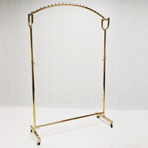 Porte-vêtements arqué haut de gamme doré avec boules de freinage - Product Image 3