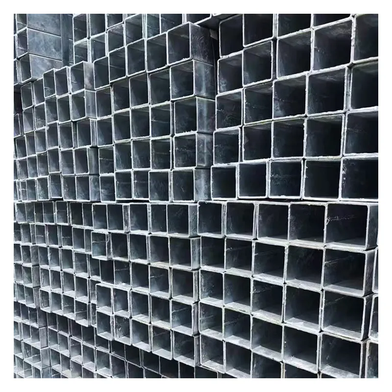 High Quality ASTM A106 A36 A53 Galvanized Steel Square Pipe BS Shs Erw Rectangular Steel Pipe Hollow 40x40 GI Zinc Coated Tube