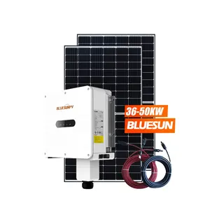 Bluesun Sistem Surya Terikat Grid Harga 5KW 10KW 20KW Panel Fotovoltaik Sistem Panel Surya 10KW untuk Rumah