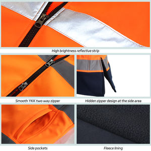 熱伝達高反射蛍光色加熱ベストポリエステル安全加熱反射ベスト - Product Image 3