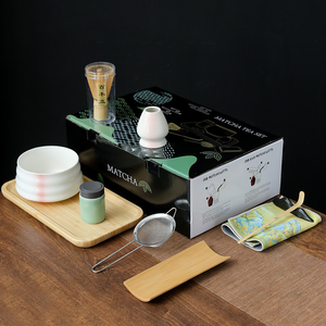 Set de Matcha con Tazón de Cerámica de Boca Ancha, Batidor de Bambú, Cuchara y Tamiz, Ecológico, Premium, para Cafetería, Venta en Línea y al por Mayor - Product Image 4