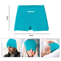 BINGFAN 600g Capuchon de soulagement de la migraine Thérapie chaude et froide Maux de tête Pack de glace pour les fournitures de thérapie de rééducation corporelle