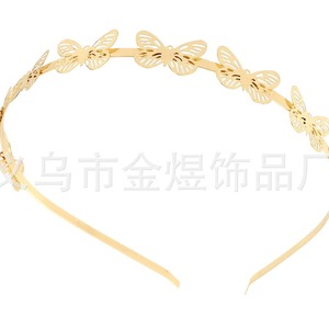 Diadema con diseño de mariposa hueca, ligera, de metal, para mujer, tocado de fiesta, verano 2023, Jinhua HB020 - Product Image 2