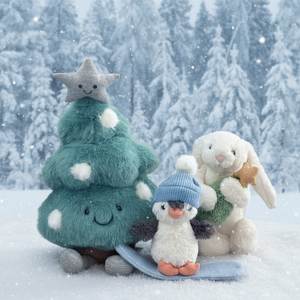 Jouets en peluche super doux Jelly Cat du Royaume-Uni, bonhomme de neige, sapin de Noël, flocon de neige, lapin, décorations de Noël, cadeaux mignons - Product Image 3