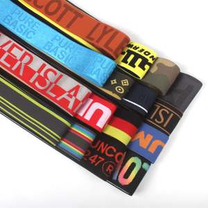 Wholesale Underwear Webbing Nylon Band Customized Pattern Color Ribbon Tape Clothes <b>Elastic</b> Jacquard Bands - Product Image 1