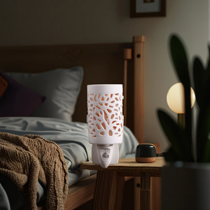Ceramic Himalayan <strong>Rock</strong> <strong>Salt</strong> <strong>Lamp</strong> with Hollow Air Purifier and Night Light Warm White ETL CE SAA CB BS Plug-In Electric Source - Product Image 6