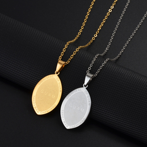 महिला #570562 के लिए 3.5 सेमी गुयम ध्वज पेलेंट नेकलेस स्टेनलेस स्टील गहने - Product Image 4