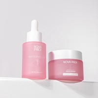 Ensemble d'Emballages Cosmétiques Roses – Flacons Compte-gouttes en Verre 30ml 50ml 60ml et Pots de Crème en Verre Roses 30g 50g 60g 100g – Bouteilles de Sérum Vides