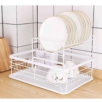 Égouttoir à vaisselle moderne en fil métallique pour comptoir de cuisine