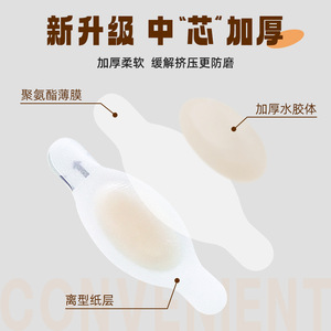 Chen Kang Transparent Anti-Abrasion <b>Pads</b> 2.0x6.0cm Toe <b>Pad</b> 2.8x6.9cm Side <b>Pad</b> 4.2x6.2cm Forefoot <b>Pad</b> 5.5x3.7cm Heel <b>Pad</b> - Product Image 4