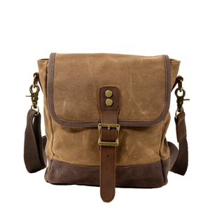 Sac bandoulière unisexe Royaa 100% naturel en toile cirée vintage de luxe avec fermeture éclair, grand format, haute qualité, imperméable et léger pour le sport - Product Image 1