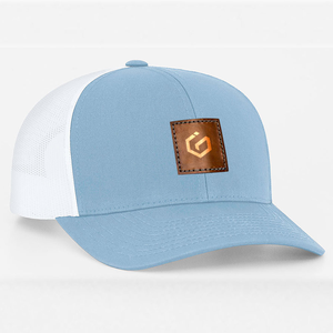 หมวกทรักเกอร์ตาข่าย6แผงออกแบบได้เองหมวกกอล์ฟโลโก้แพตหนัง PU - Product Image 4