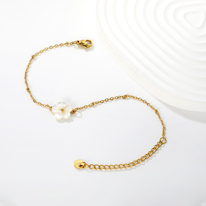 สร้อยข้อมือแฟชั่นลายโซ่ทองเงินดีไซน์ดอกไม้สำหรับผู้หญิงเครื่องประดับสำหรับงานปาร์ตี้ - Product Image 3