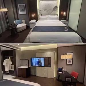 Foshan OEM ODM Manufacturer Custom Cost Effective Modern Water Resistant <b>Full</b> <b>Set</b> Wood Hotel Bedroom Furniture <b>for</b> Apartment - Product Image 5