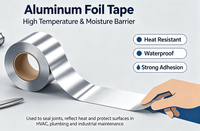 Ruban adhésif en aluminium enduit imperméable haute température pour l'étanchéité des conduits d'air, des tuyaux d'échappement et des conduites d'eau - Qualité industrielle