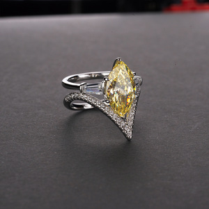 <span class=keywords><strong>El</strong></span> más nuevo diseño 8*14mm de alta calidad Marquesa ojo en forma de diamante de la Zirconia cúbica de plata esterlina 925, anillo - Product Image 5