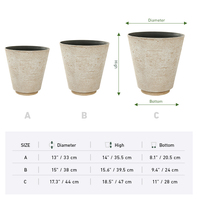 Pot de fleurs décoratif en plastique de style nordique, forme ronde, grand, minimaliste, pour plantes d'intérieur