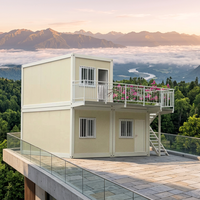 Maison conteneur moderne en acier préfabriquée, 2 étages, 20 pieds, 40 pieds, logement temporaire, bureau de chantier, étanche
