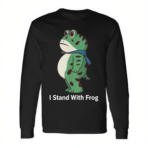 T-shirt à manches longues I Stand With Frog Vintage Frog Resist - Product Image 2