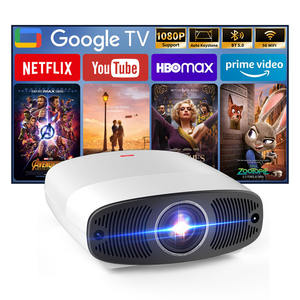 Projecteur LED LCD filaire et sans fil pour home cinéma 1080P <span class=keywords><strong>Q7</strong></span> 600ANSI compatible 4K avec système Android 9 portable |   Toumei - Product Image 1