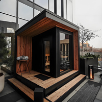 Kompor pembakar kayu padat portabel Modern, untuk ruang Sauna dengan pancuran listrik untuk vila
