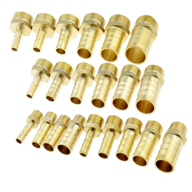 Brass Pipe Fitting 4mm 6mm 8mm 10mm 12mm 19mm Hose Barb Tail 1/8" 1/4" 1/2" 3/8" BSP Male Connector Joint Copper Coupler Adapter