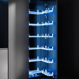 Cesta extraíble Cooper Monster para gabinete alto, almacenamiento multicapa de bebidas, gabinete de cocina moderno de aleación de aluminio y MDF - Product Image 2