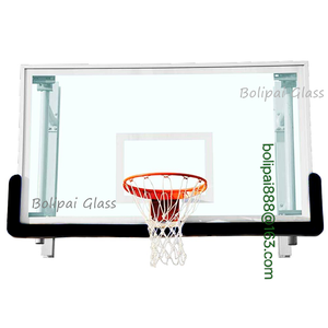 Système de panier de <span class=keywords><strong>basket</strong></span> <span class=keywords><strong>mural</strong></span> robuste fixe, non réglable en hauteur, avec <span class=keywords><strong>panneau</strong></span> arrière en verre trempé 72x42 - Product Image 3