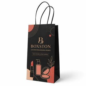 Sacs en papier blanc robustes avec poignées torsadées, sacs de transport personnalisés avec logo pour la livraison de produits capillaires et le commerce de détail aux meilleurs prix - Product Image 2