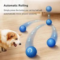 Jouets interactifs pour chien USB rechargeables Type-C en PC/TPR, balle vibrante électronique à mouvement irrégulier, jouet de mouvement tendance pour animaux de compagnie