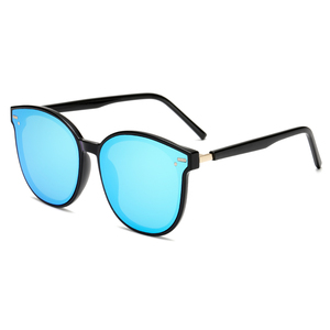 New Fashion Flat <b>Mirror</b> PC Lenses Stainless Frame Custom Logo Women Sunglasses with Smoke/Ice Blue Lenses - Product Image 4