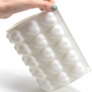 Heart-Shaped Silicone Mold 35 Cavity For Chocolate Mousse Cake Decorating Valentine'S Day Use White - Product Image 2