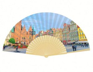 Factory Direct Hot Summer Outdoor White Wedding <b>Gift</b> Custom Design Printed Bamboo Crafts Fan with Plastic Handle Hot Promotion - Product Image 3
