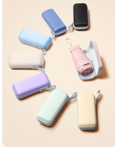 Mini parasol de voyage pour sac <span class=keywords><strong>à</strong></span> main avec étui petit parapluie de poche compact pour femmes enfants et hommes - Product Image 5