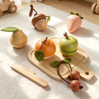 Jouets éducatifs en bois pour enfants en gros, ensemble de fruits à découper Montessori pour la maternelle et la garderie