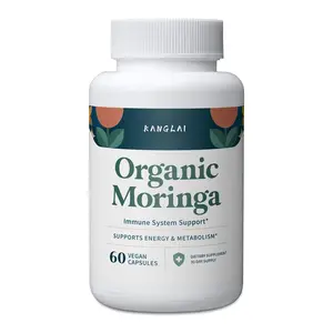 Extracto de hojas de Moringa orgánicas de etiqueta privada que respalda el sistema inmunológico Cápsulas de Moringa