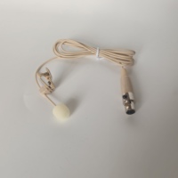 Microphone serre-tête couleur chair à quatre broches, microphone capacitif invisible à clip d'oreille pour guide touristique