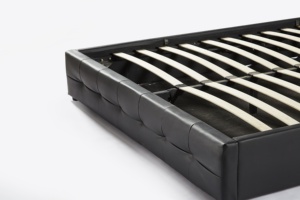 Ottoman Storage Black <strong>Faux</strong> <strong>Leather</strong> Double <strong>Bed</strong> <strong>Frame</strong> - Product Image 5
