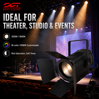 Lámpara LED Profesional de 200W con Enfoque Manual, Alto CRI, Bicolor Opcional, Refrigeración Silenciosa y Control DMX para Estudio de TV