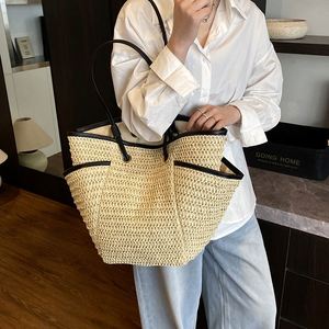 Summer Outdoor Travel Straw <b>Beach</b> <b>Bags</b> <b>Large</b> Capacity Straw Woven Tote <b>Bag</b> - Product Image 6