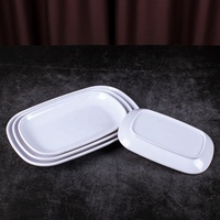Assiette ovale en mélamine blanche vierge de 9 pouces, incassable, de qualité alimentaire, pour restaurant et usage commercial