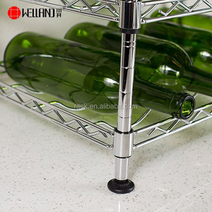 Tự làm NSF thép 4 tầng Bảng hàng đầu kim loại chai rượu vang Giá hiển thị bán lẻ - Product Image 6