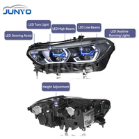 Ensemble de phares Junyo, phares laser automatiques pour BMW X5 G05 2019-2022, mise à niveau modifiée, nouveaux phares LED