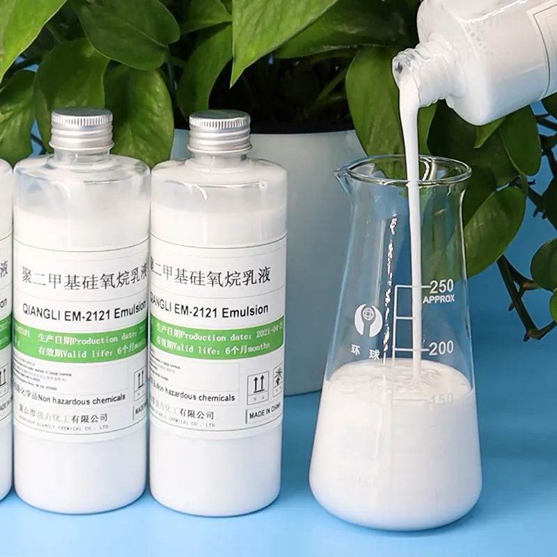 Emulsione di polidimetilsilossano non ionica di emulsione di olio di silicone conveniente della Cina con un contenuto attivo di 60%-66%
