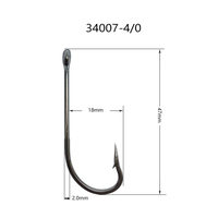 Рыболовный крючок DORISEA 34007 O'Shaugnessy из нержавеющей стали 1/0-14/0 для морской, речной и озерной рыбалки