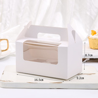 Boîtes à pâtisserie pliantes avec fenêtre transparente, pour décorer, emballer des muffins, des tartes aux œufs, boîte à cupcakes portable, 2, 4, 6, 12 pièces, boîtes à gâteaux personnalisées