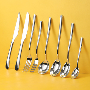 ชุดมีดสเต็กสแตนเลส 666 Moonlight Western Cutlery Set สำหรับงานแต่งงาน โรงแรม ผลิตที่เจียหยาง ดีไซน์สีพื้น - Product Image 2